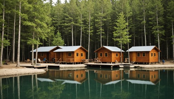 Activités et espaces aquatiques autour des cabanes du camping des Cabanes